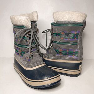 Sorel Aztec Pac Graphic Winter Boots Size 7